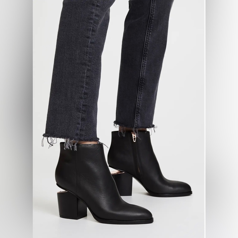 Alexander Wang Gabi Leather Booties Size EU 37